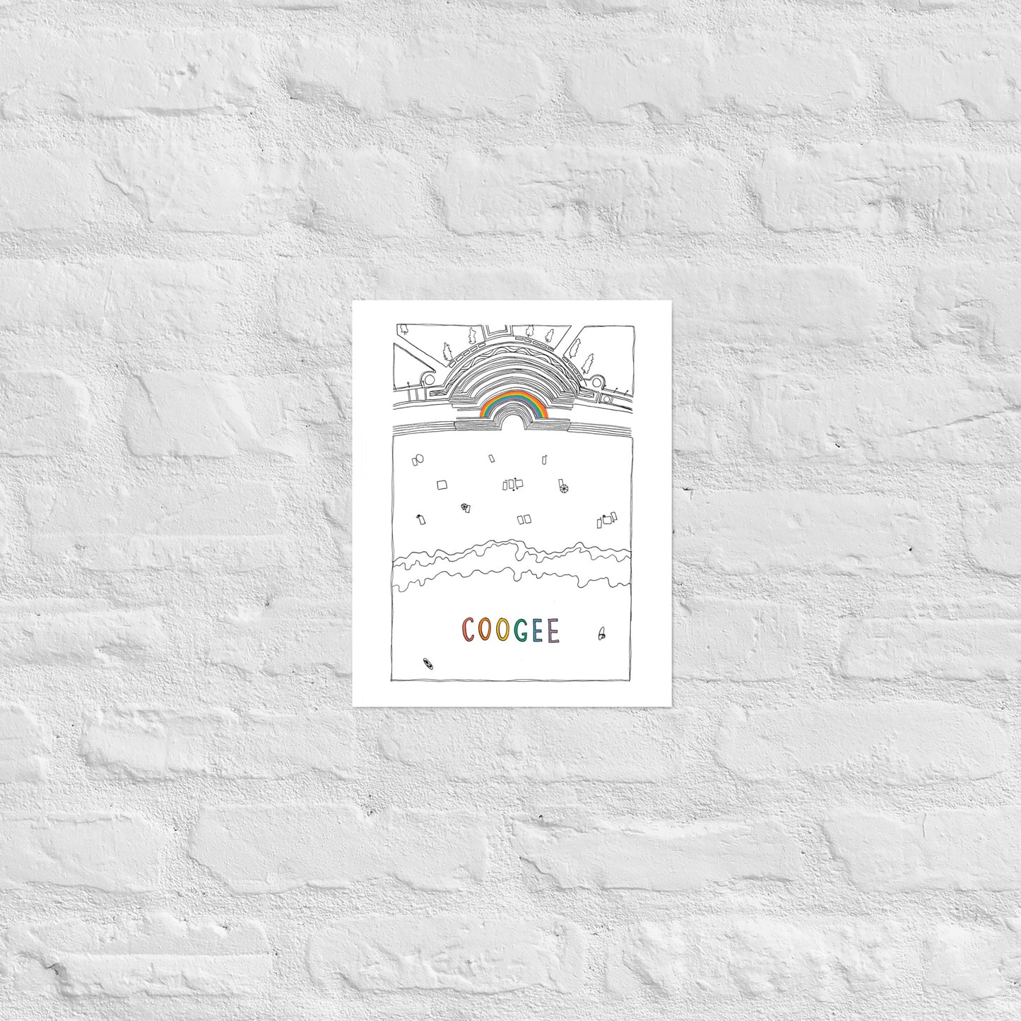 Coogge Beach Poster - Rainbow