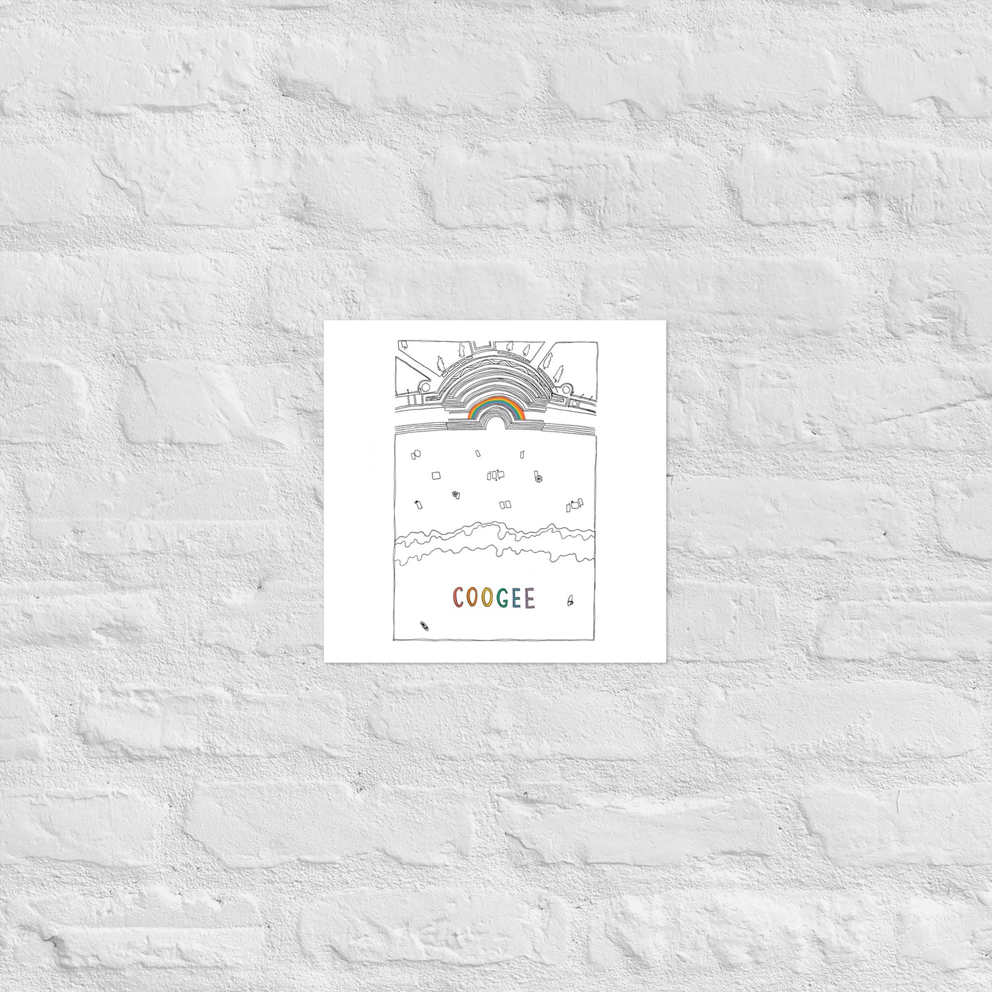 Coogge Beach Poster - Rainbow