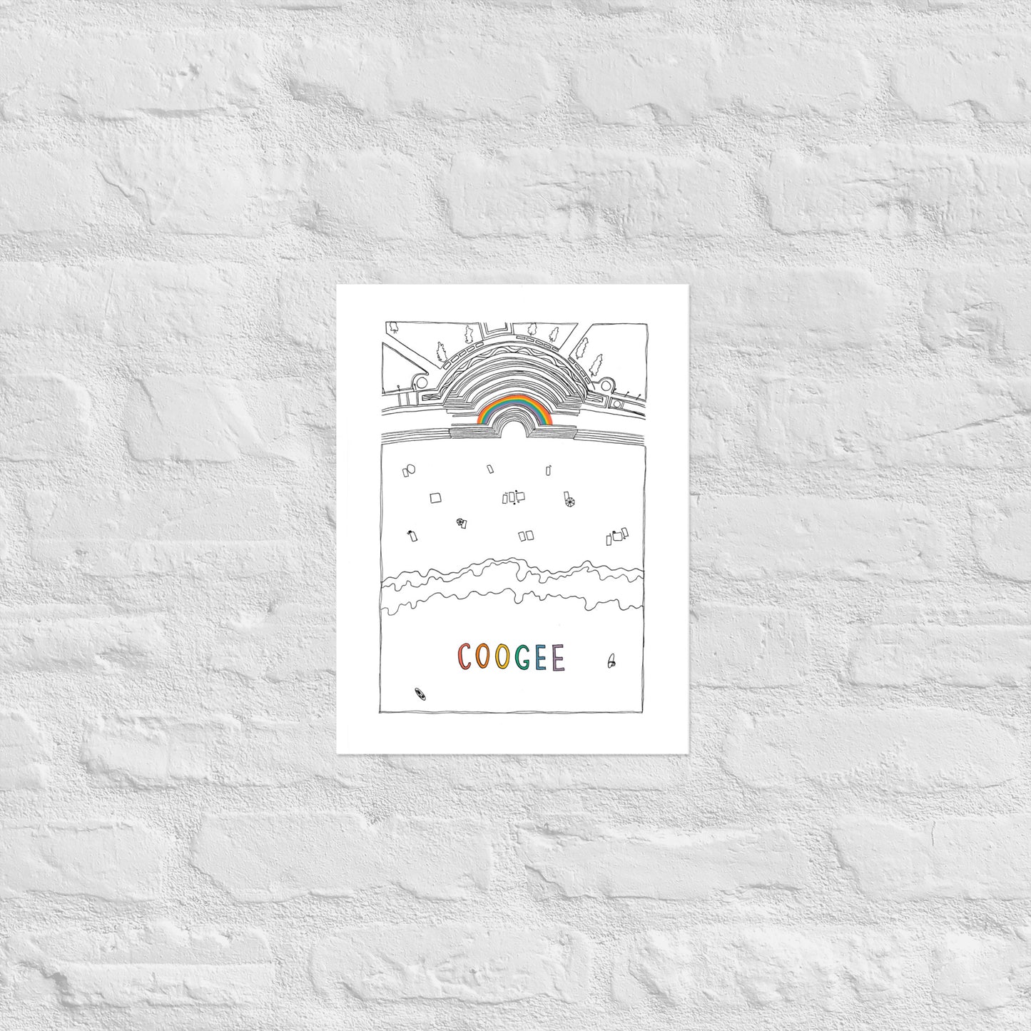 Coogge Beach Poster - Rainbow