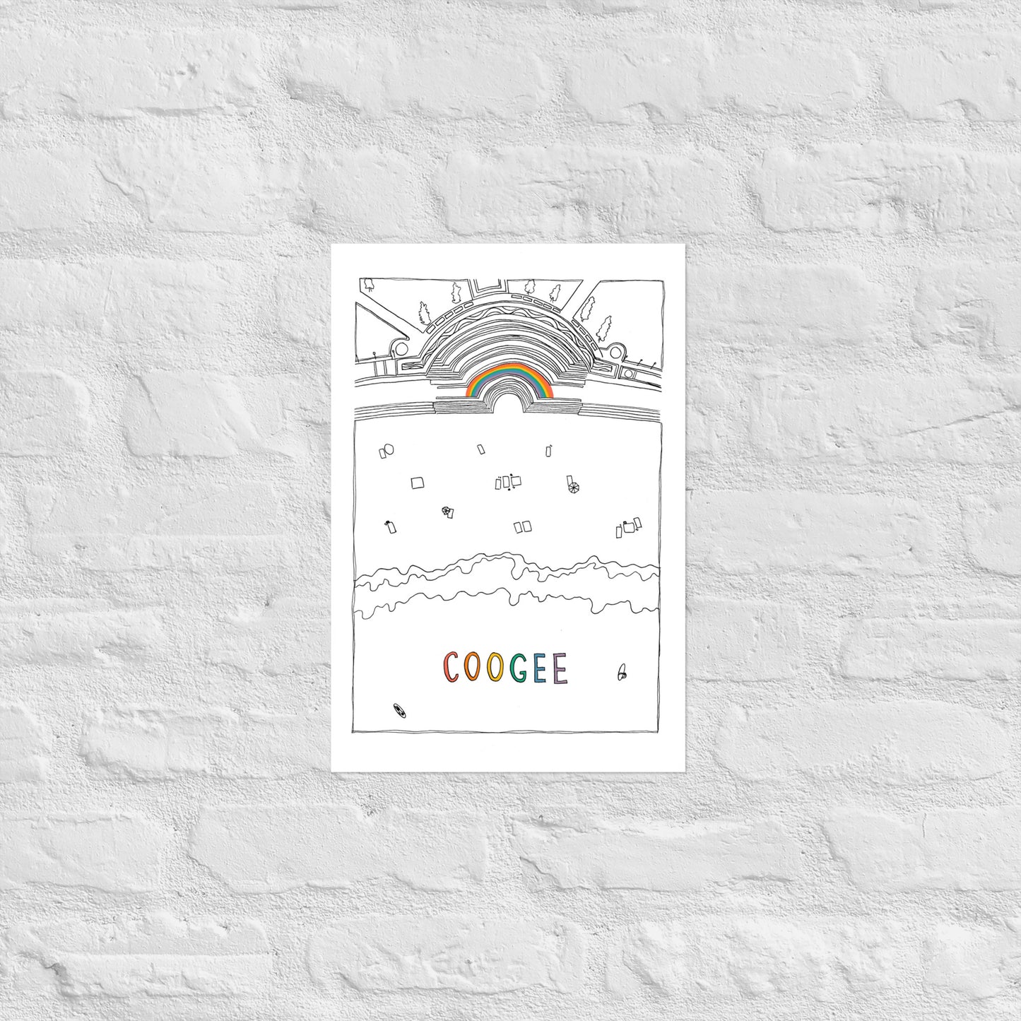 Coogge Beach Poster - Rainbow