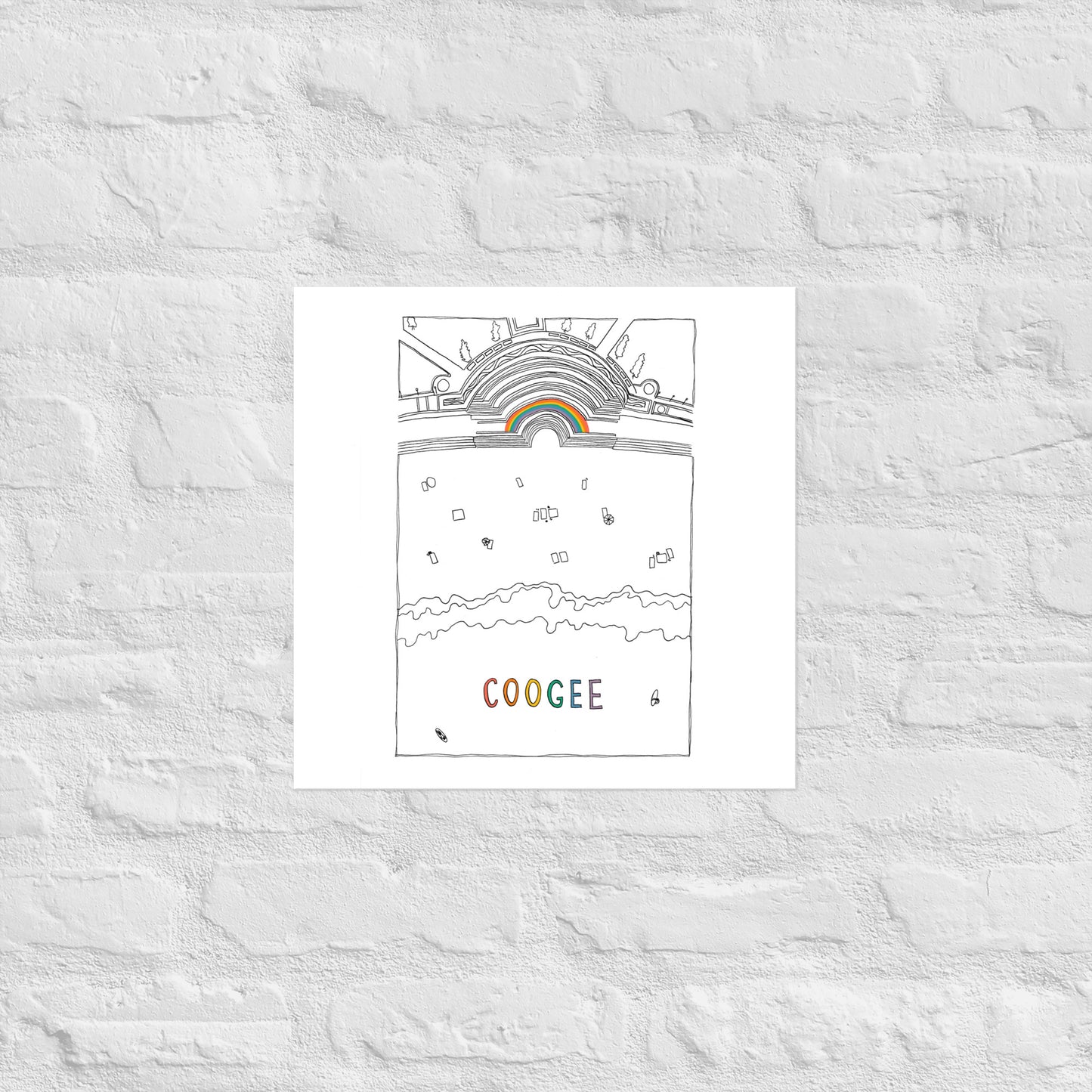 Coogge Beach Poster - Rainbow