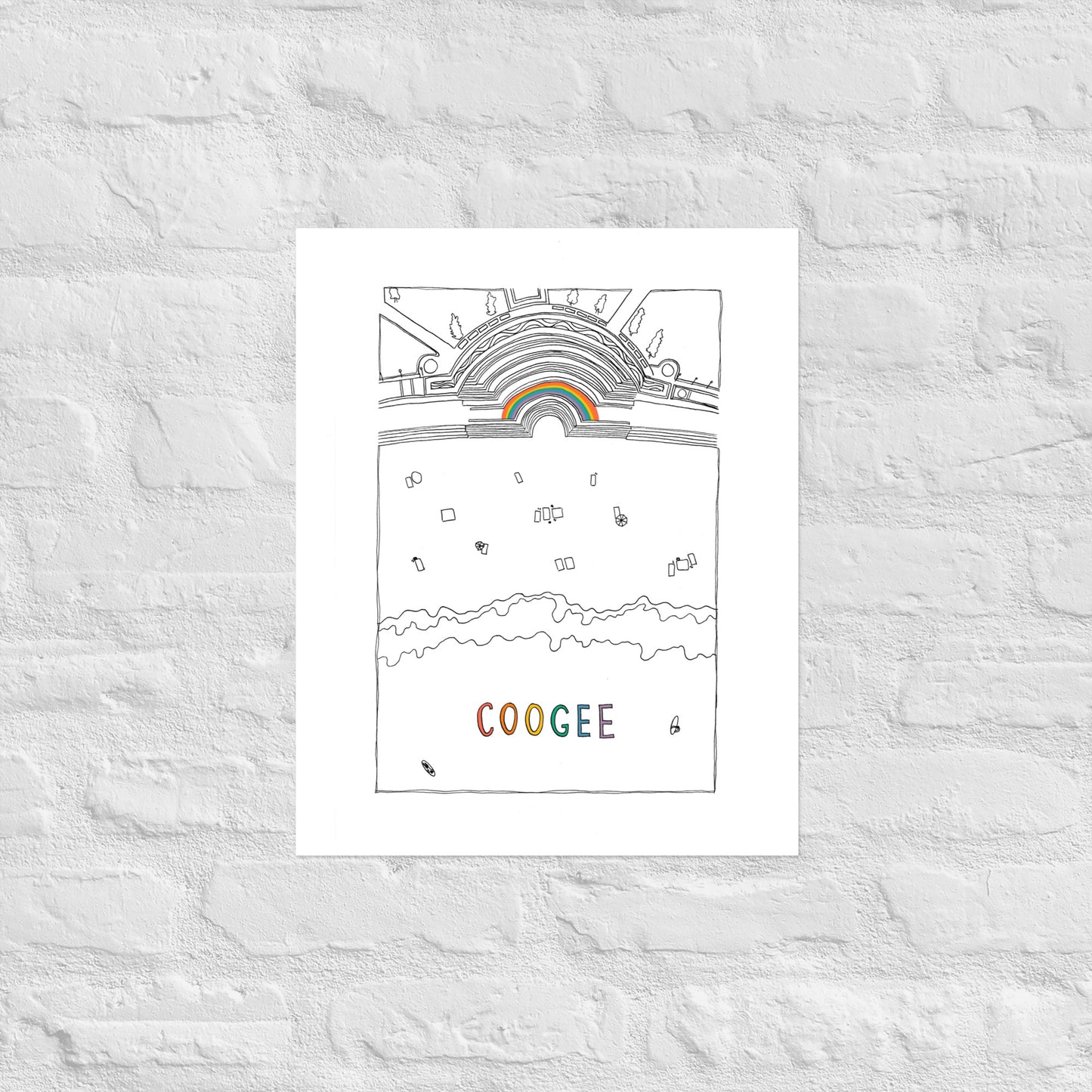 Coogge Beach Poster - Rainbow