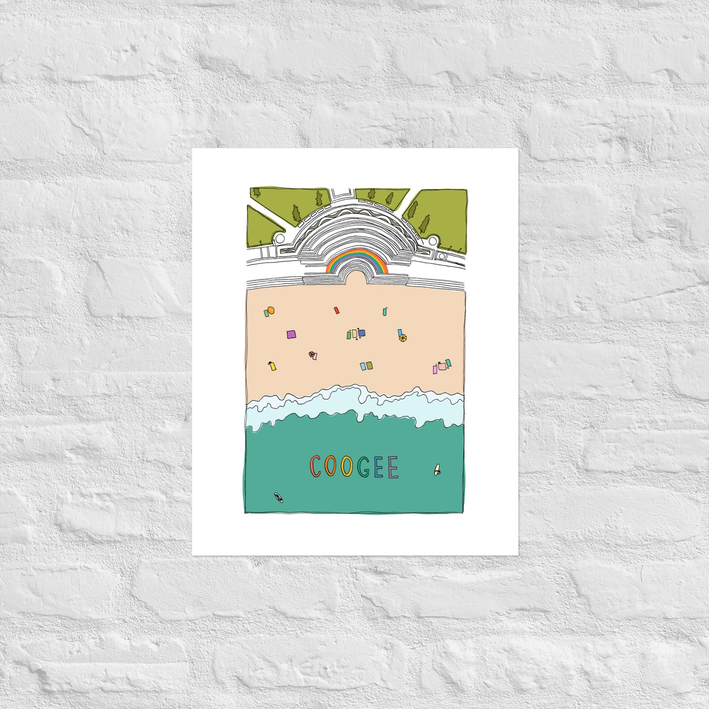 Coogee Beach Poster - Colour