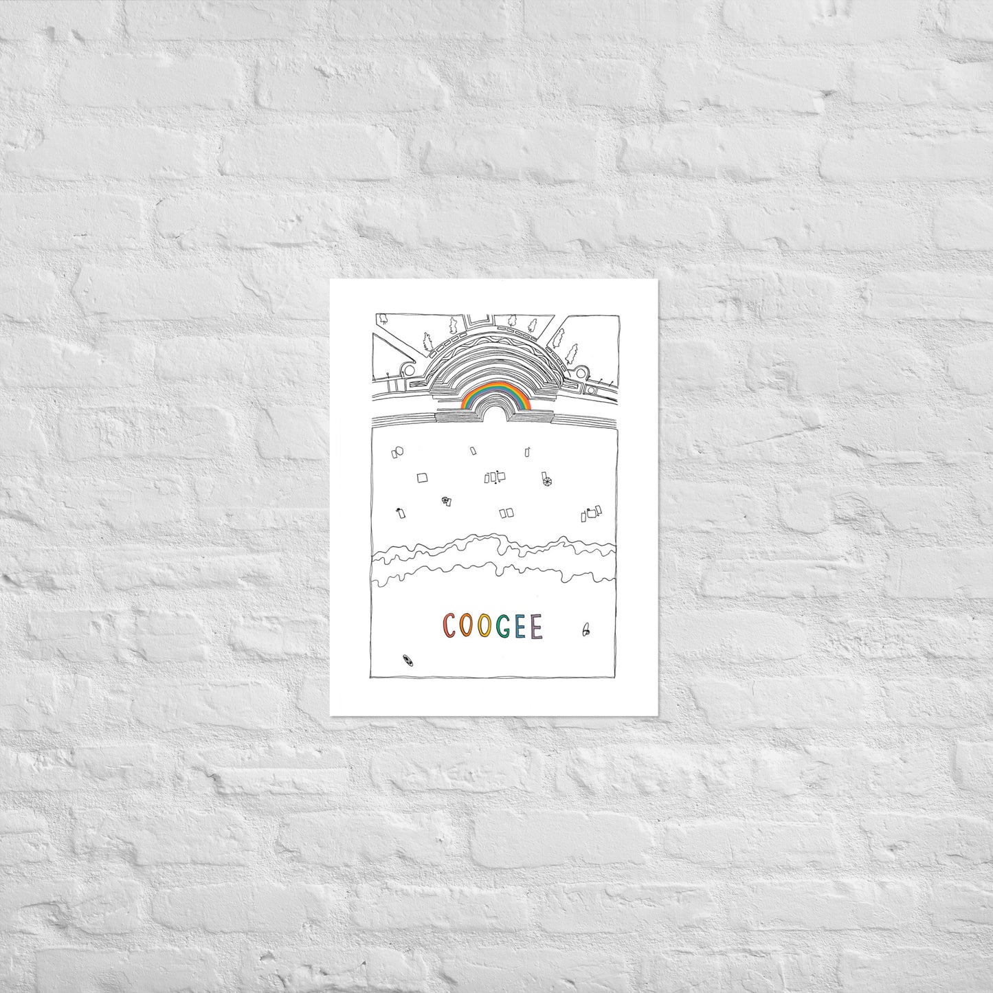 Coogge Beach Poster - Rainbow