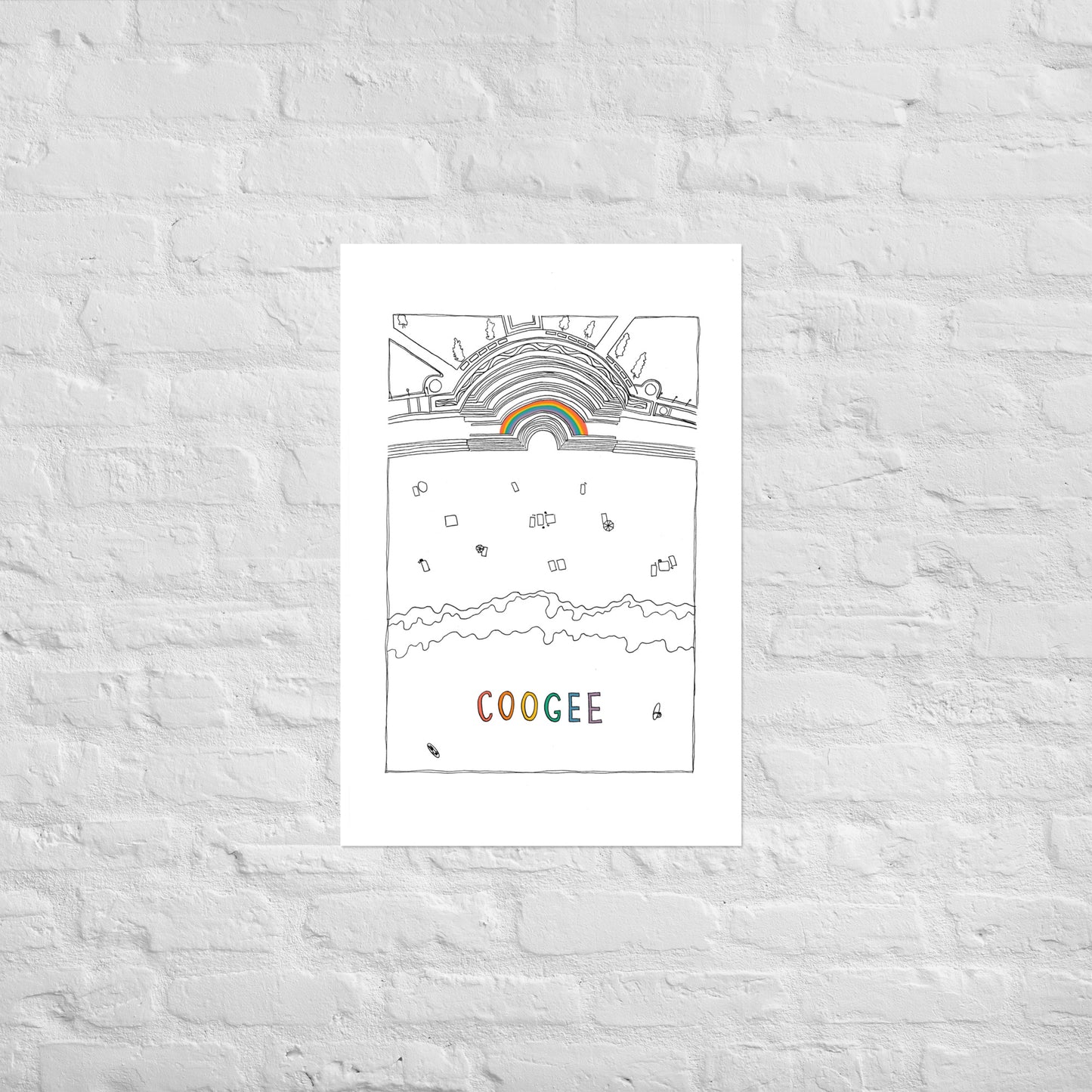 Coogge Beach Poster - Rainbow