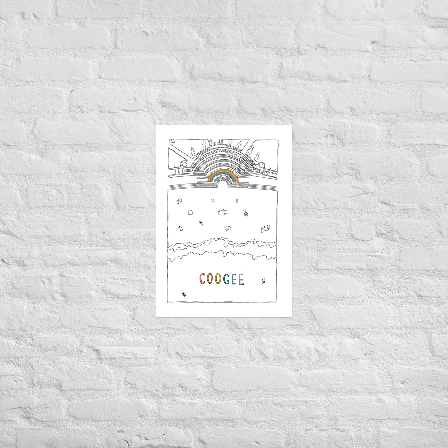 Coogge Beach Poster - Rainbow